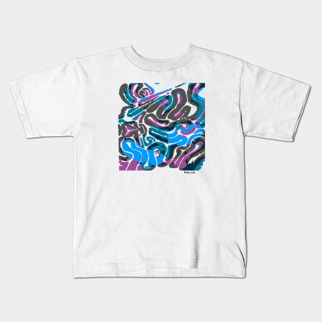 Rainbow Noodle Kids T-Shirt by timgiroux